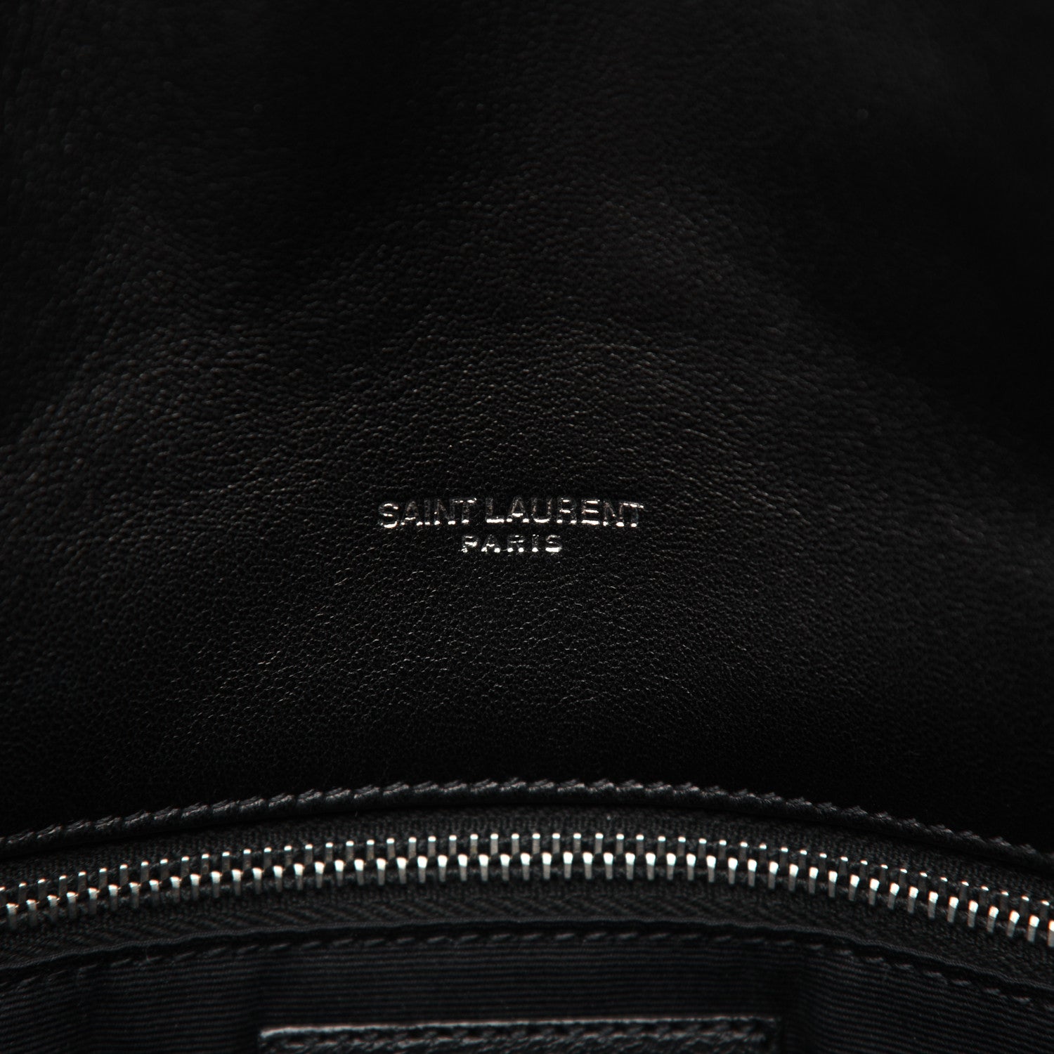 Saint Laurent Lambskin Quilted Medium Loulou Puffer Monogram Chain Satchel Black 8 of 23