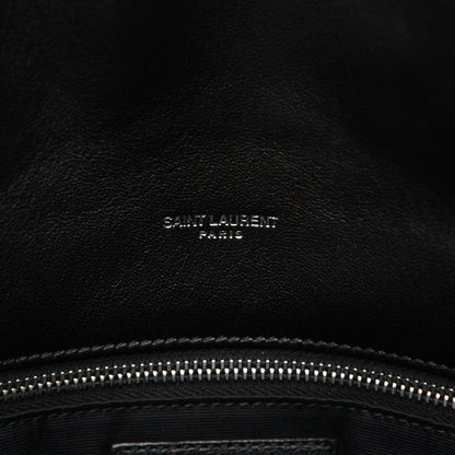 Saint Laurent Lambskin Quilted Medium Loulou Puffer Monogram Chain Satchel Black 8 of 23