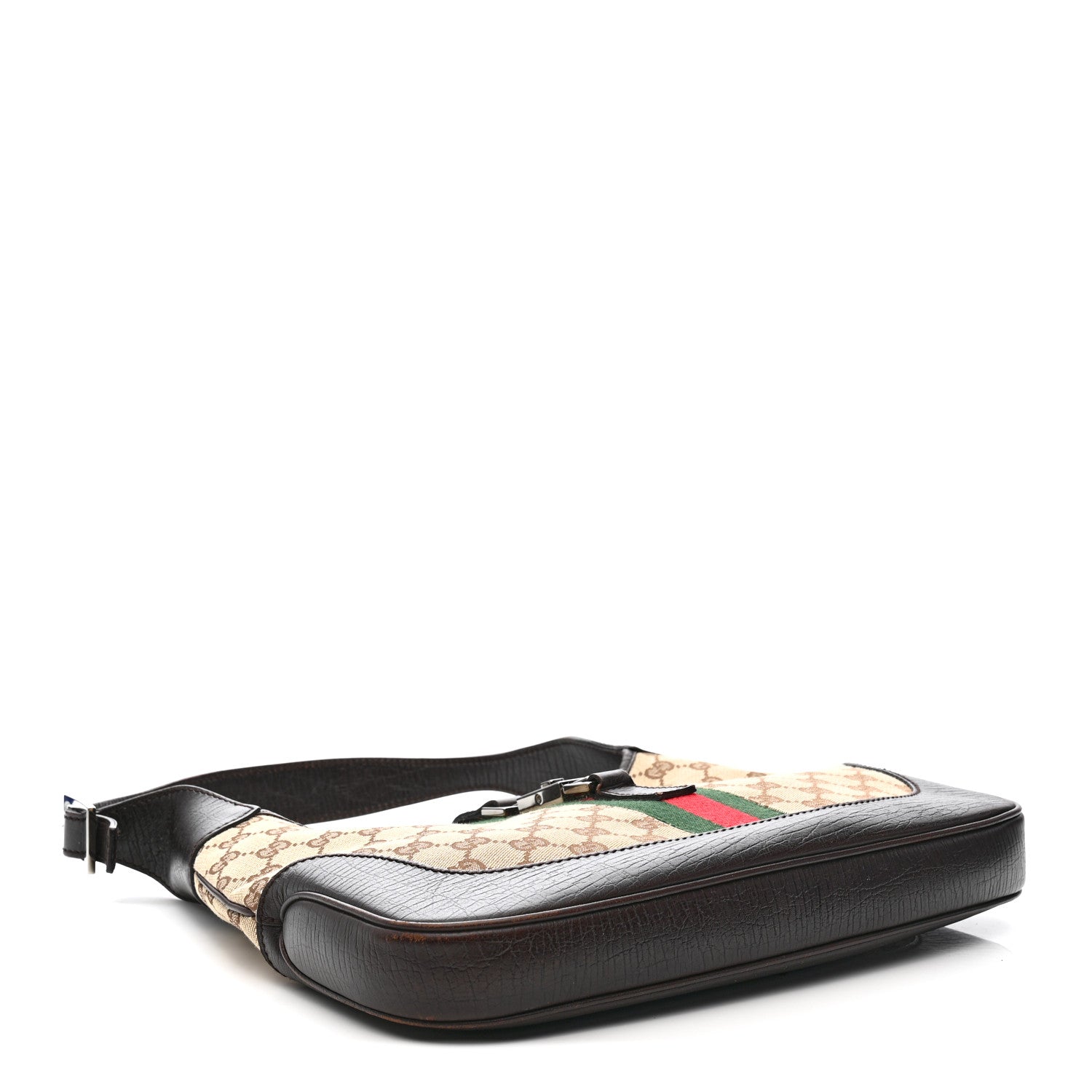 Gucci Monogram Web Jackie O Hobo Dark Brown 7 of 23