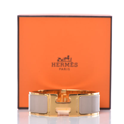 Hermes Enamel Wide Clic Clac H Bracelet GM Marron Glace 6 of 6