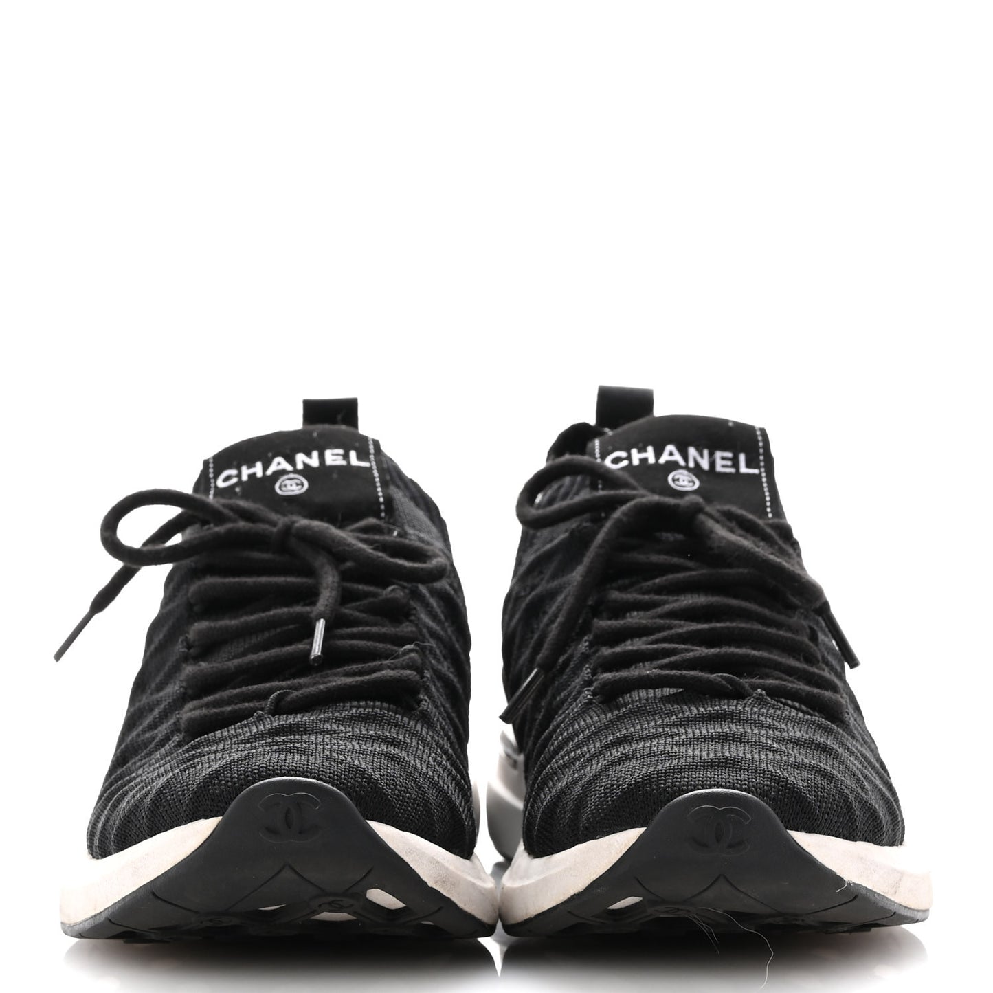 Fabric Logo Sneakers 36.5 Black
