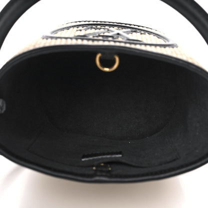 Louis Vuitton Raffia Petit Bucket Black 5 of 13