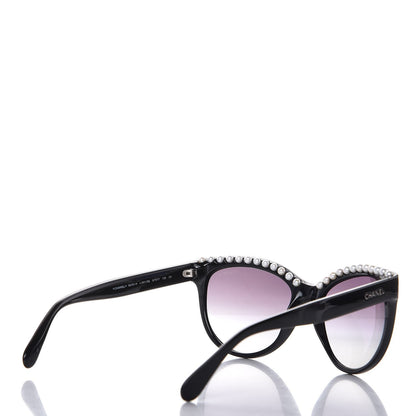 Chanel Freshwater Cultured Pearl Butterfly Sunglasses 6040-H Black 4 of 8