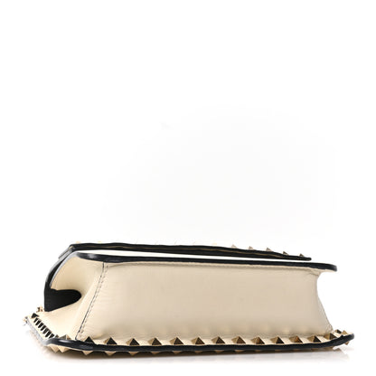 Valentino Garavani Grained Calfskin Small Rockstud Flap Crossbody Bag Light Ivory 3 of 8
