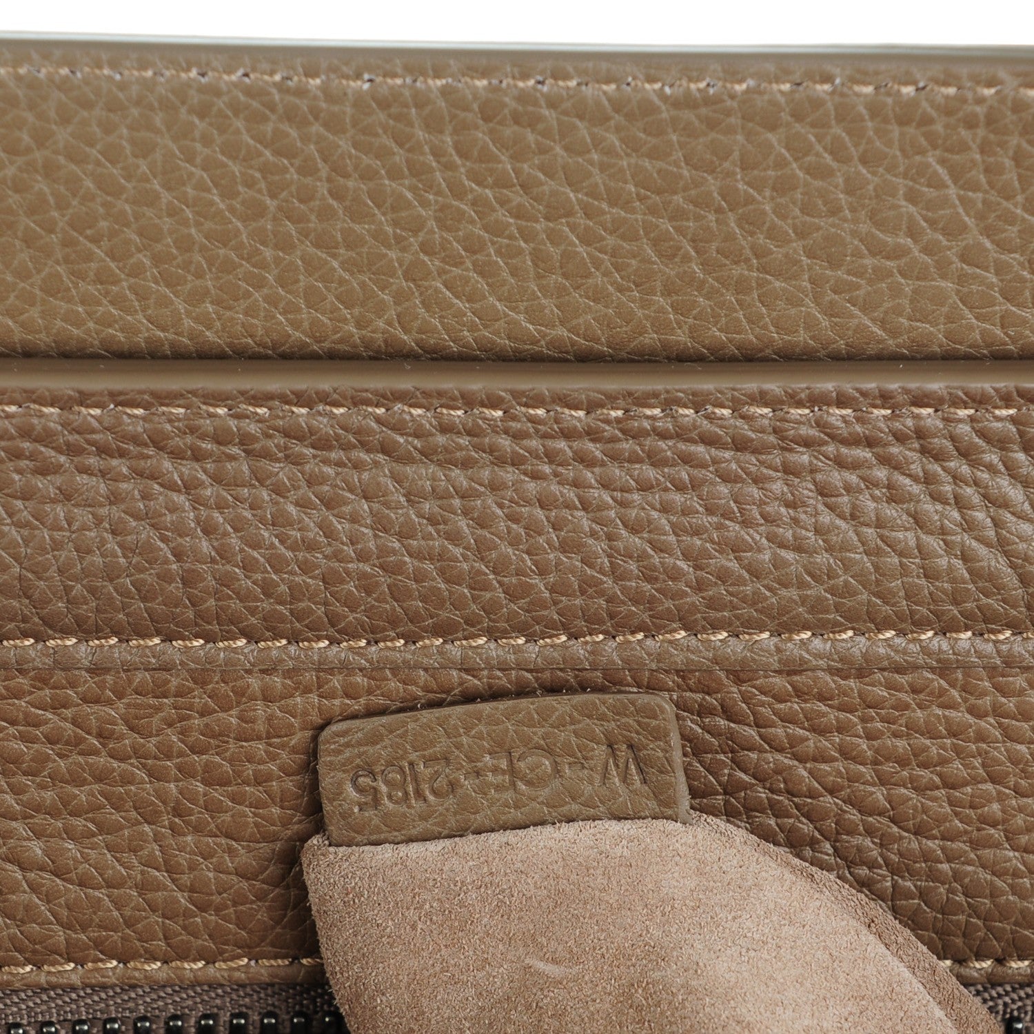 Celine Drummed Calfskin Mini Luggage Taupe 7 of 8