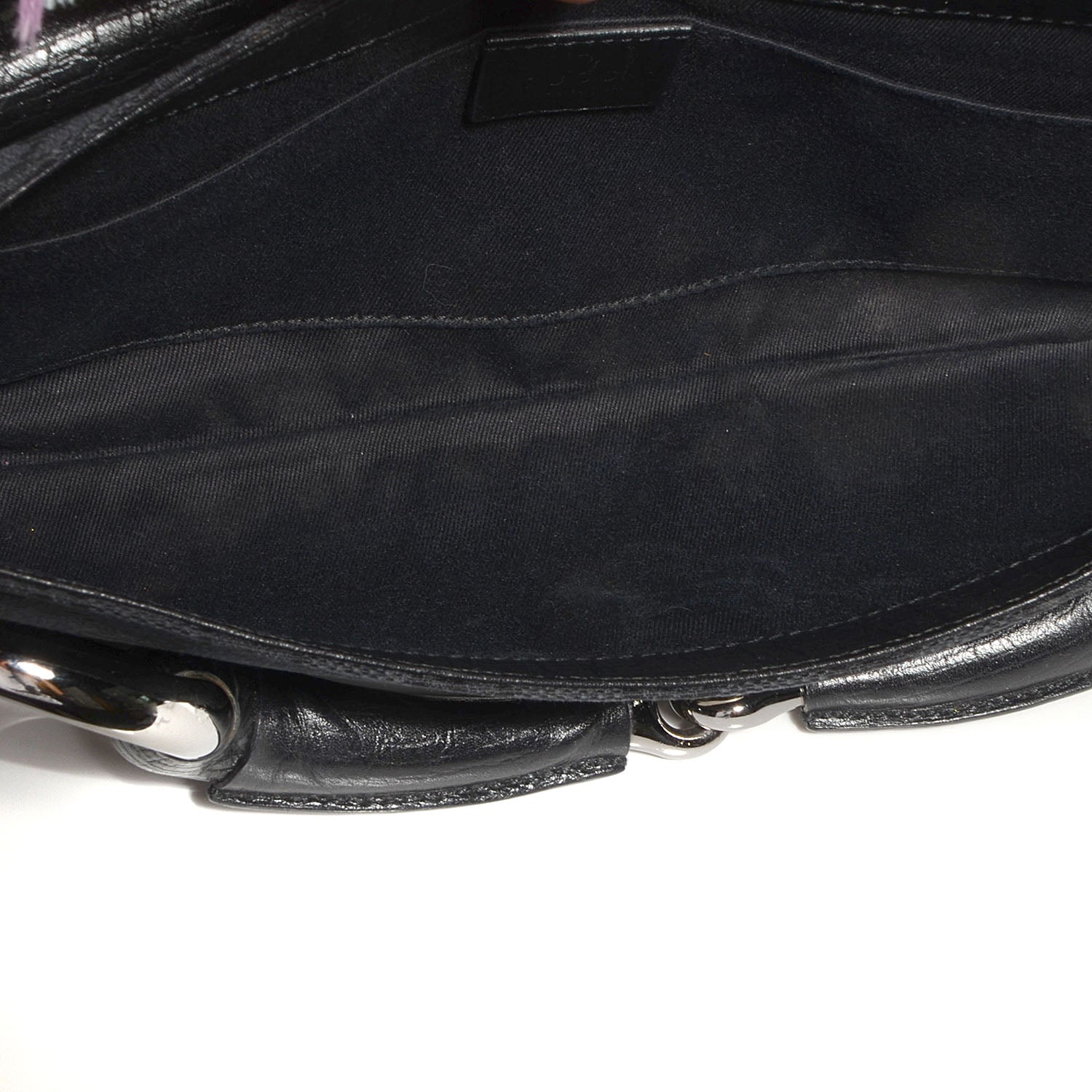 Gucci Monogram Horsebit Clutch Black 5 of 7