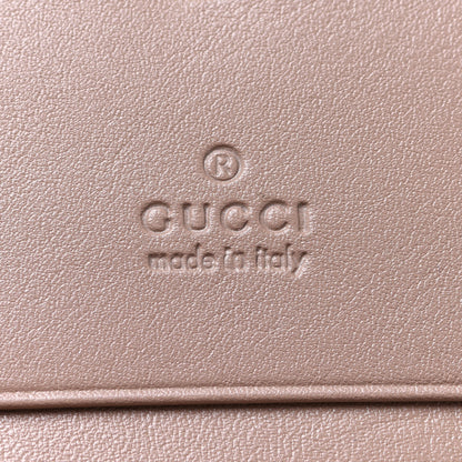 Gucci Calfskin Matelasse GG Marmont Card Case Wallet Porcelain Rose 6 of 8