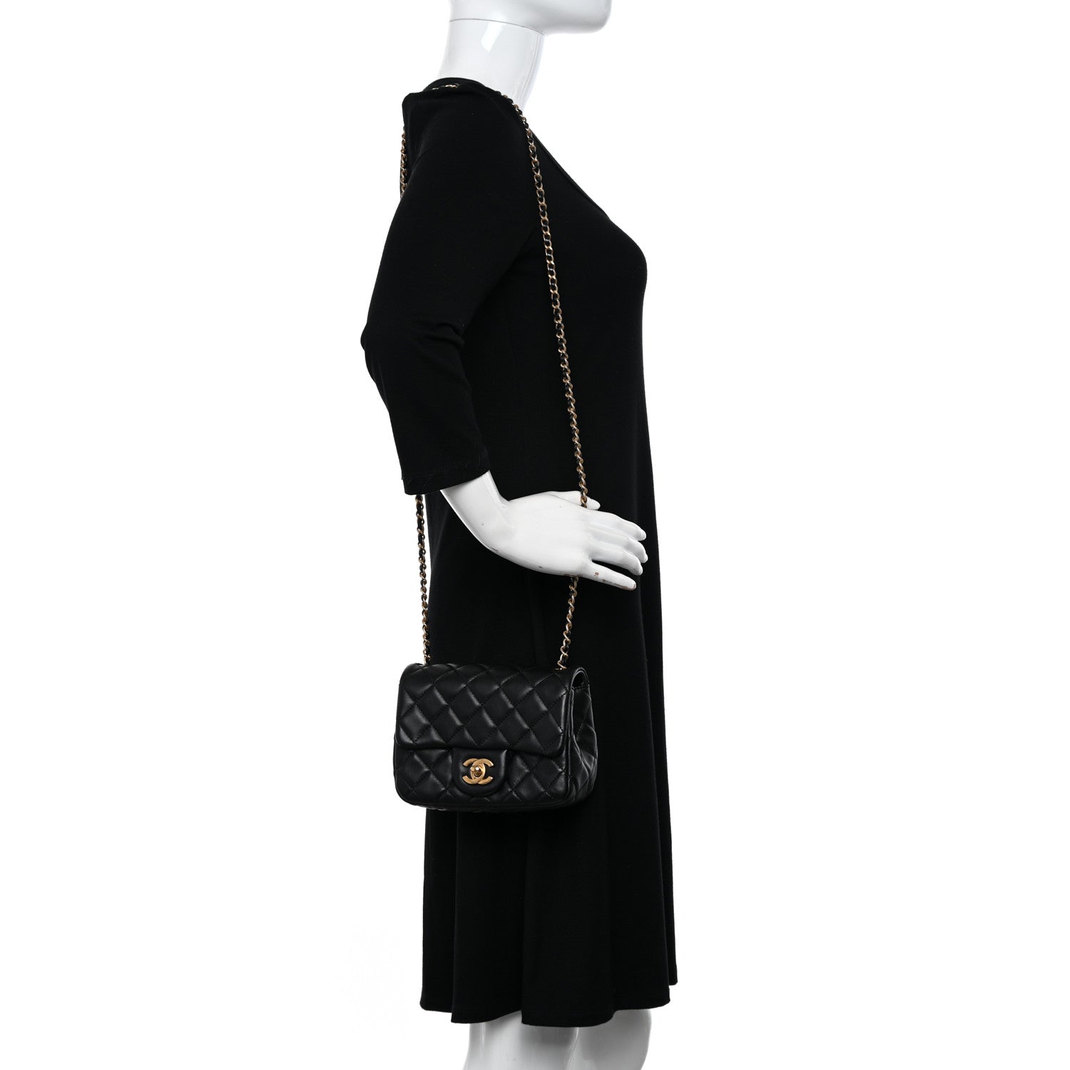 Chanel Lambskin Quilted Mini Pearl Crush Flap Black 2 of 11