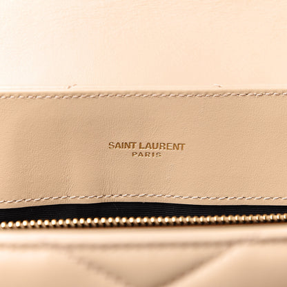 Saint Laurent Calfskin Y Quilted Monogram Medium Loulou Chain Satchel Nude Powder 5 of 9