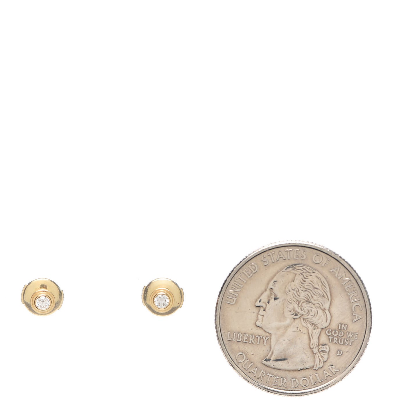18K Yellow Gold Diamond XS D'Amour Earrings
