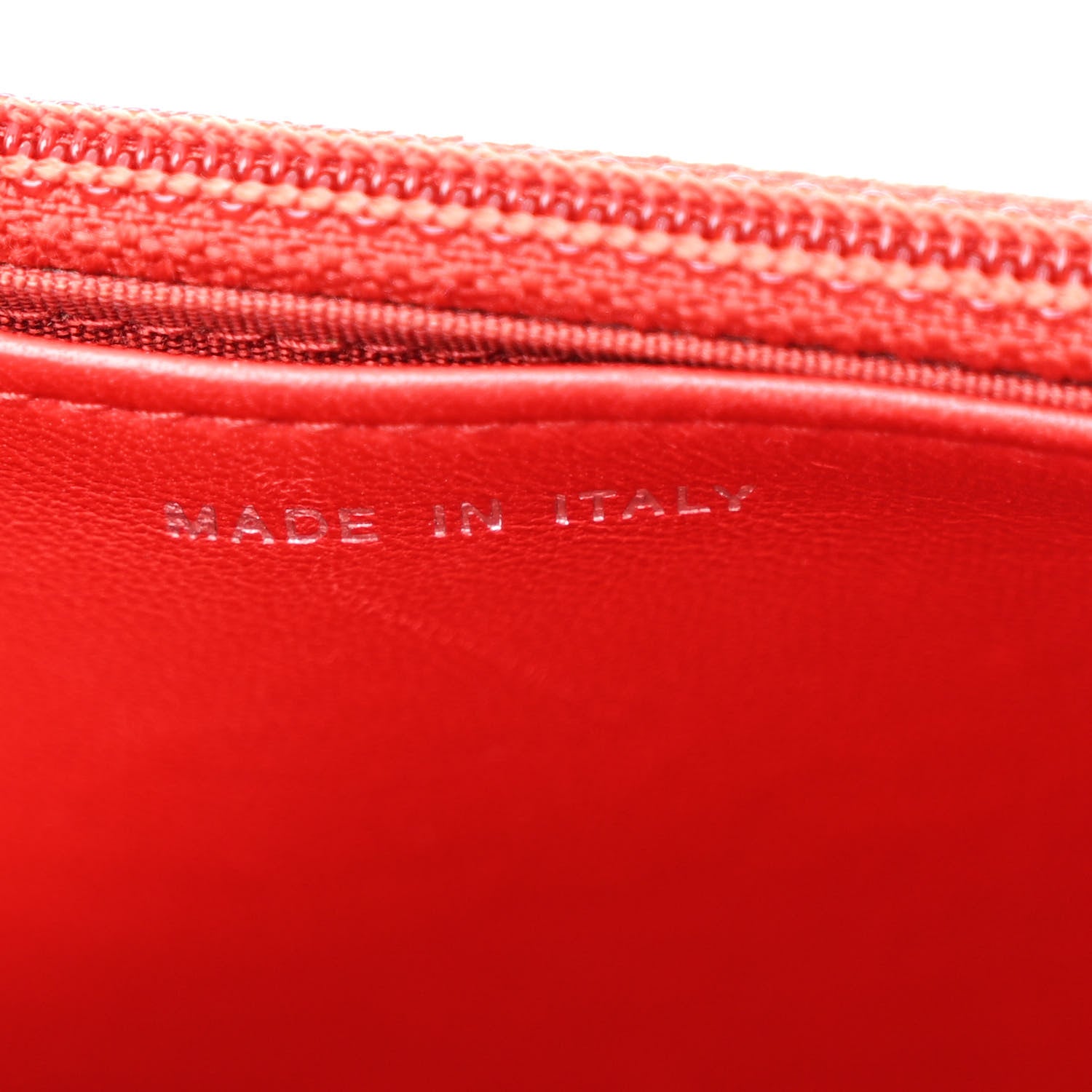 Chanel Lambskin Quilted Boy Wallet On Chain WOC Red 7 of 14