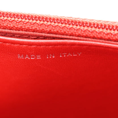 Chanel Lambskin Quilted Boy Wallet On Chain WOC Red 7 of 14