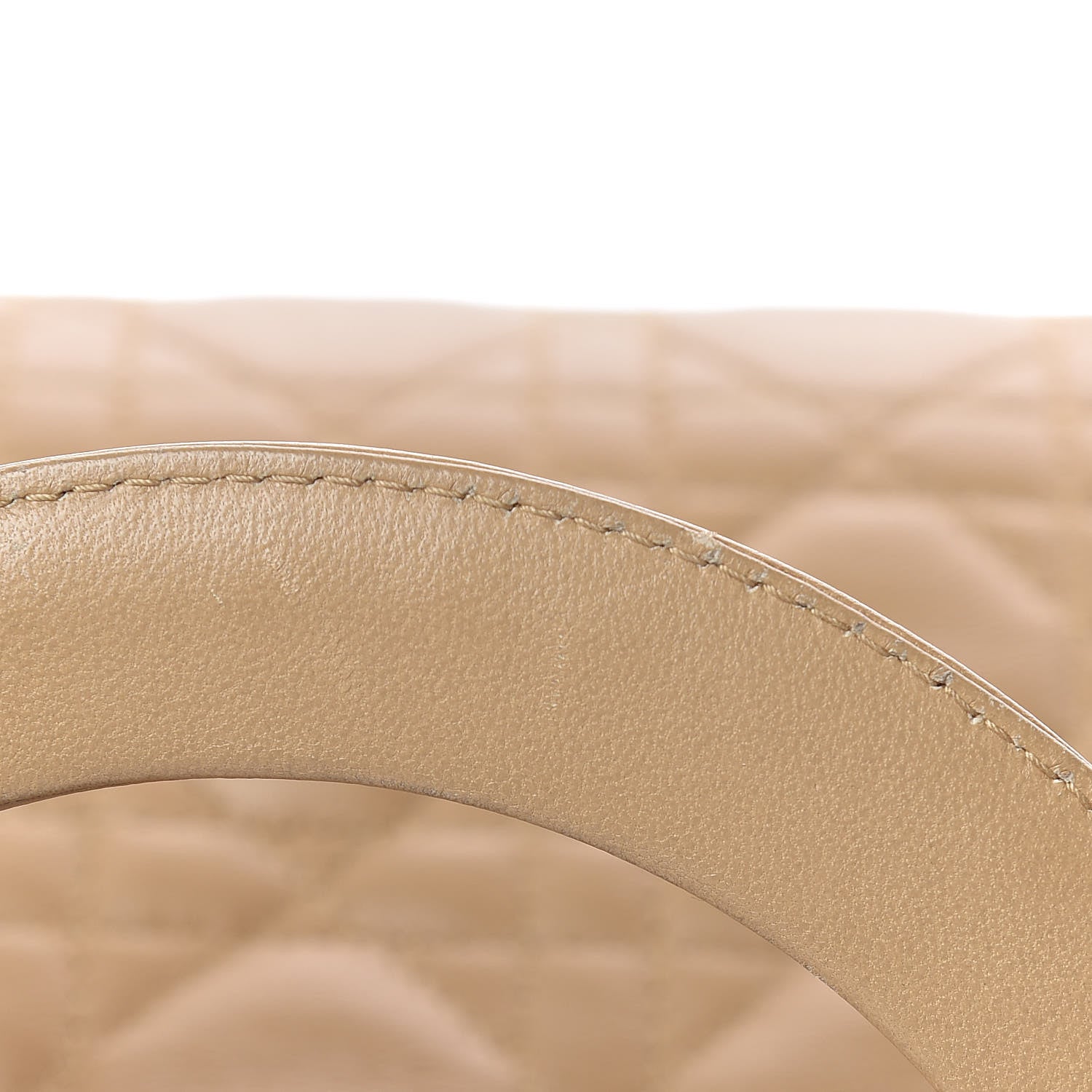 Christian Dior Lambskin Cannage Medium Lady Dior Beige 6 of 11