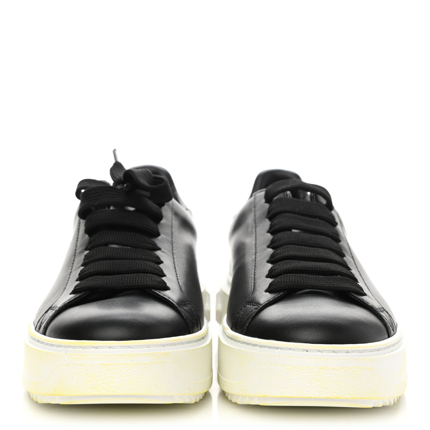 Calfskin Time Out Sneakers 37.5 Black