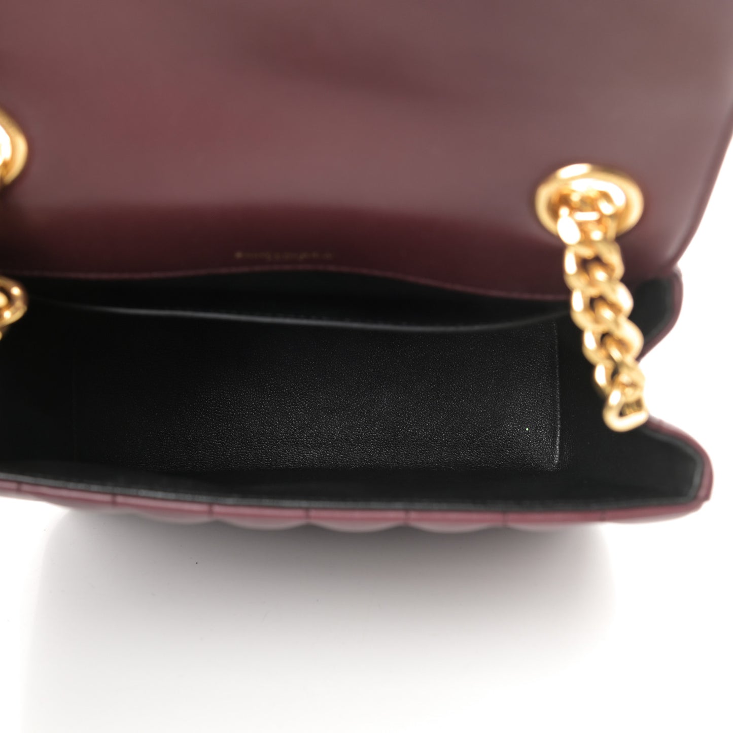 Lambskin Matelasse Monogram Medium Vicky Chain Bag Dark Legion Red