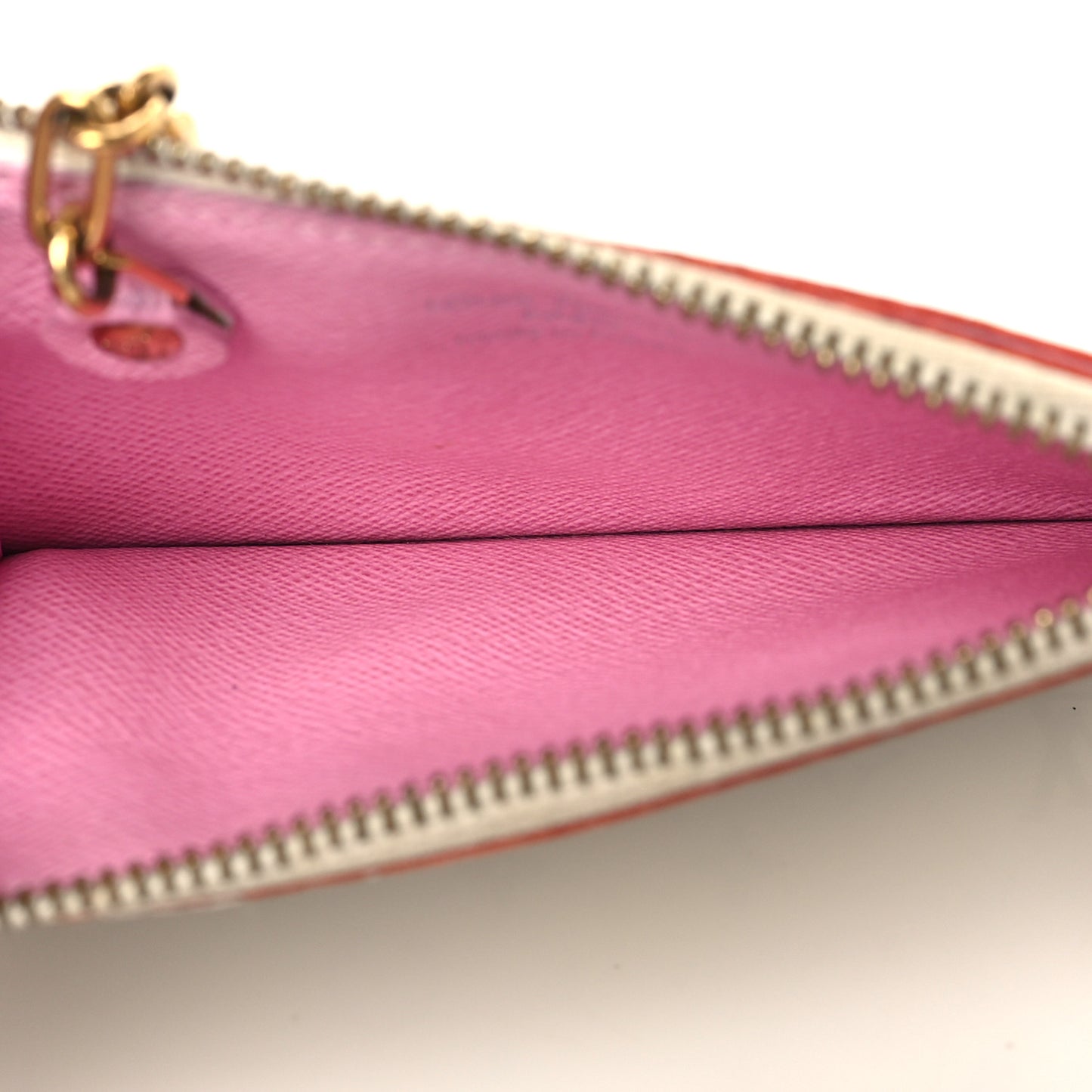 Monogram Multicolor Key Pouch White Litchi