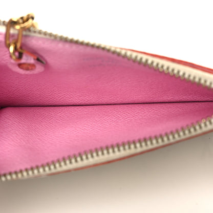 Louis Vuitton Monogram Multicolor Key Pouch White Litchi 5 of 7