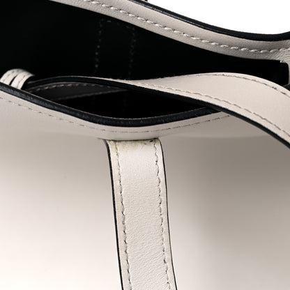 Prada City Calf Front Pocket Large Shopping Tote White Black 20 of 22