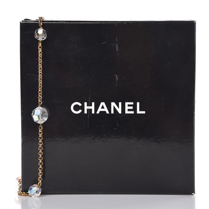 Chanel Crystal Bead Long Necklace Gold 6 of 6