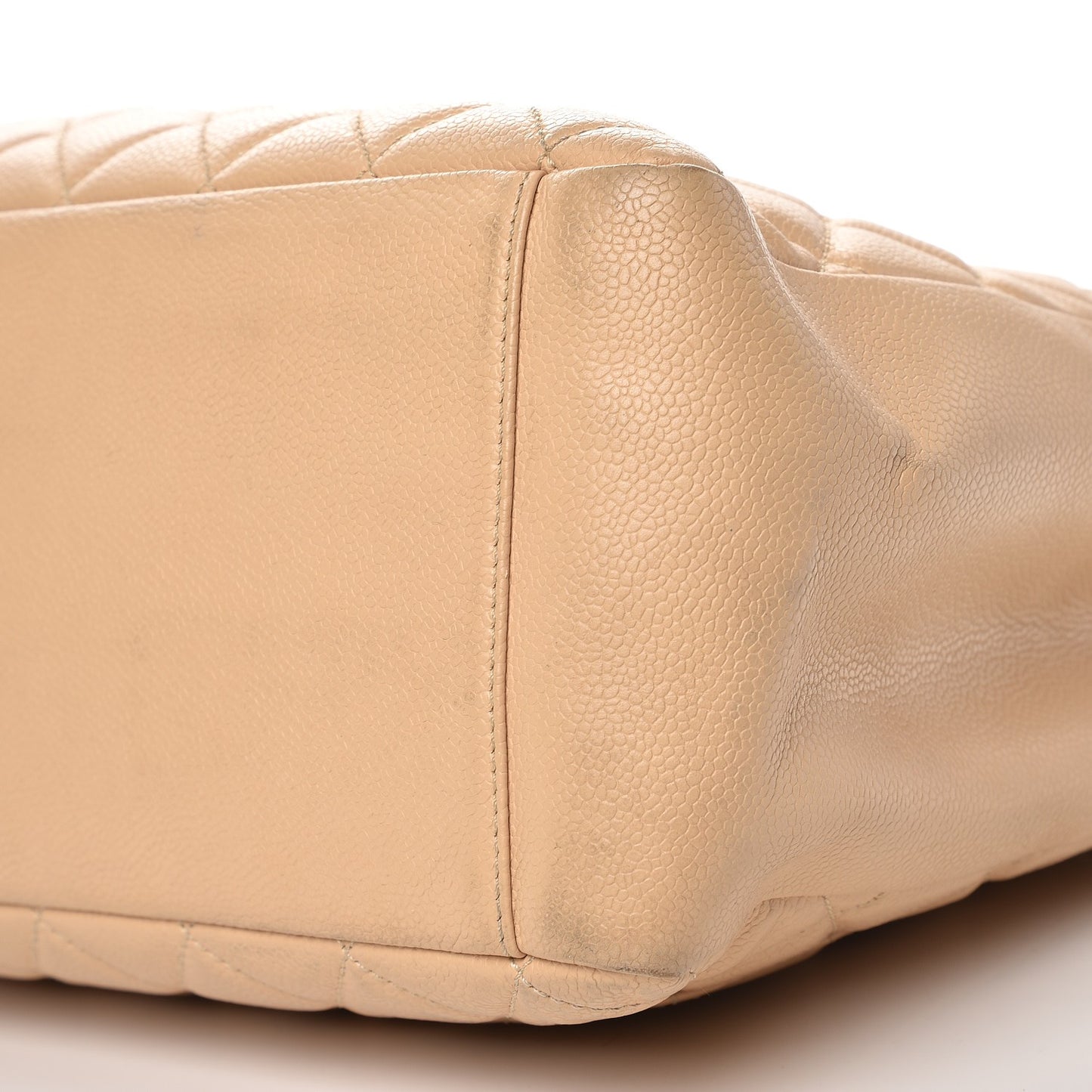 Caviar Quilted Grand Shopping Tote GST Beige