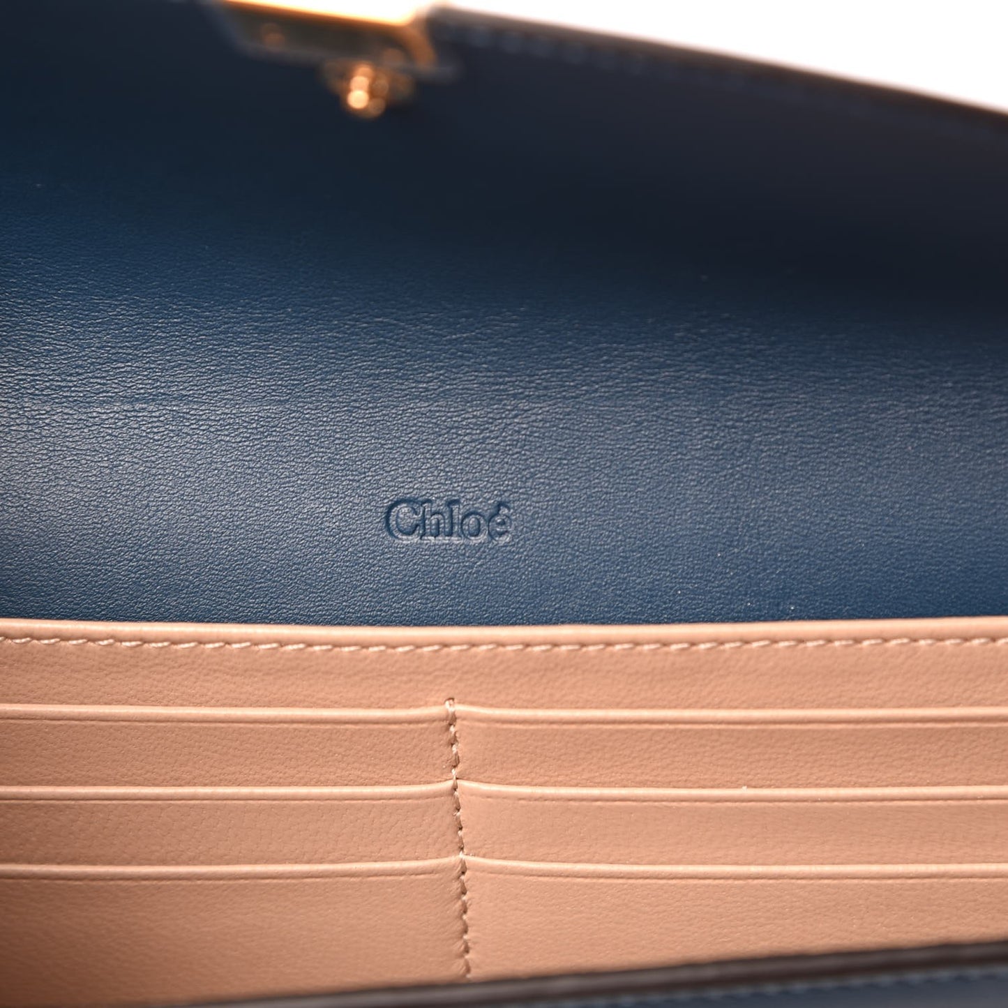 Calfskin Georgia Flap Wallet Majolica Blue
