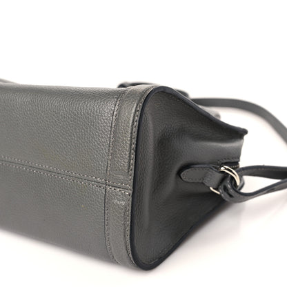 Alexander McQueen Pebbled Calfskin Mini Skull Padlock Zip Around Tote Grey 8 of 8