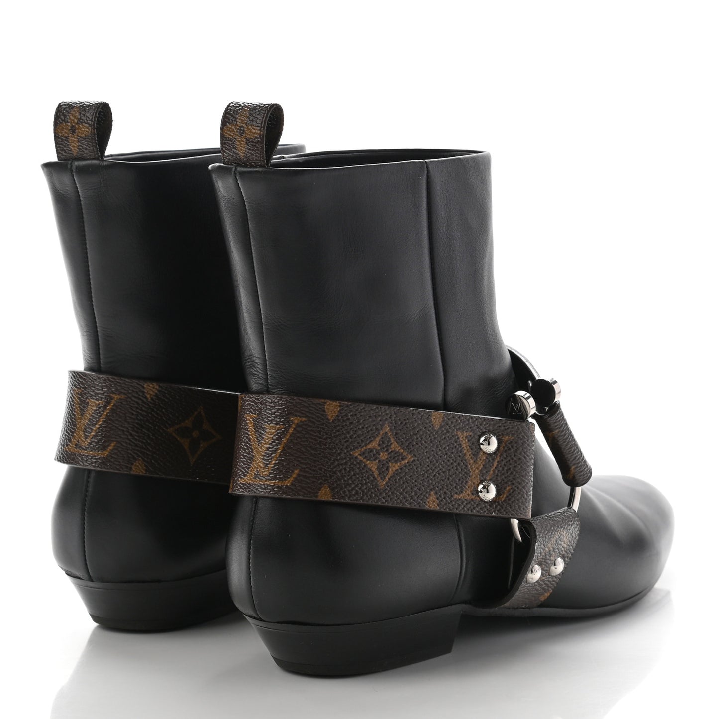 Calfskin Monogram Rhapsody Ankle Boots 40 Black