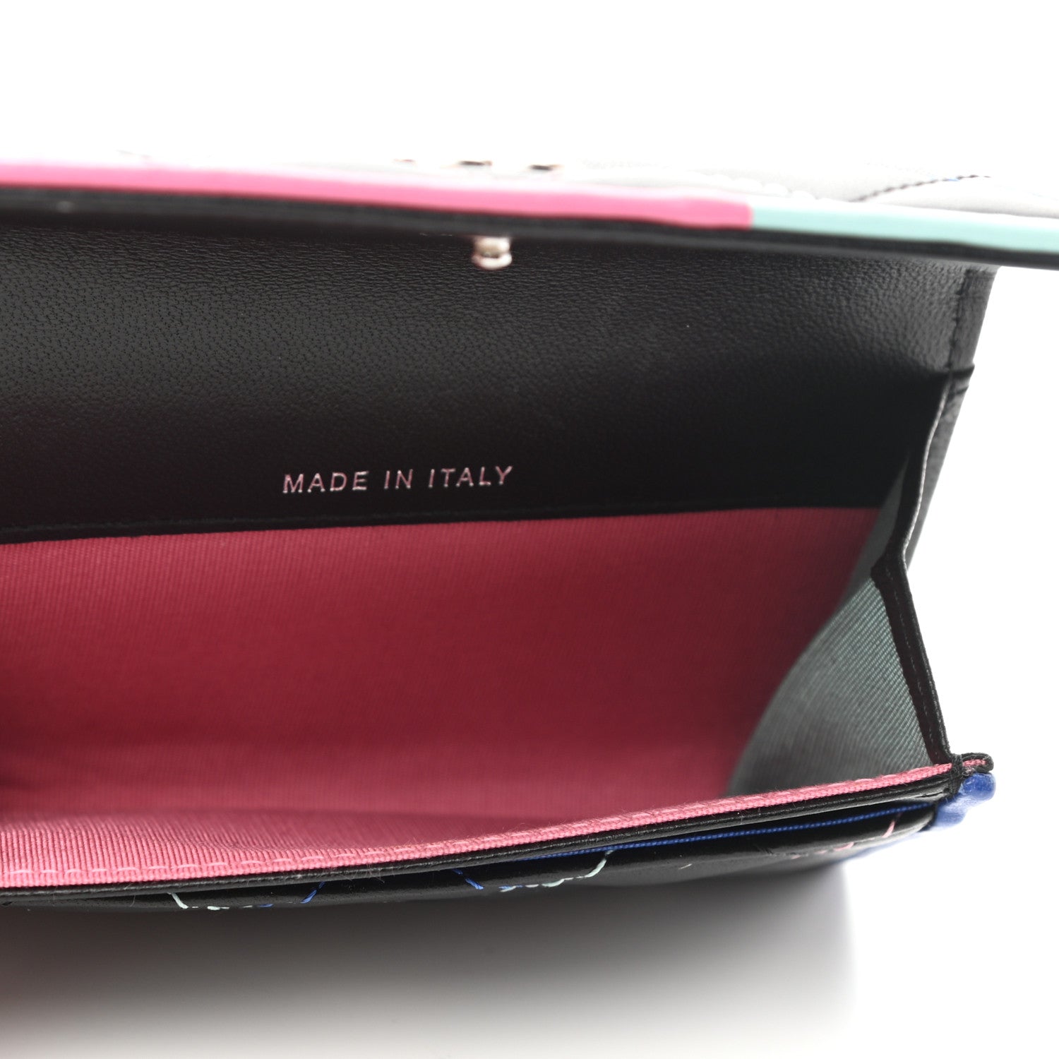 Chanel Lambskin Quilted Flap Card Holder Black Multicolor 5 of 9