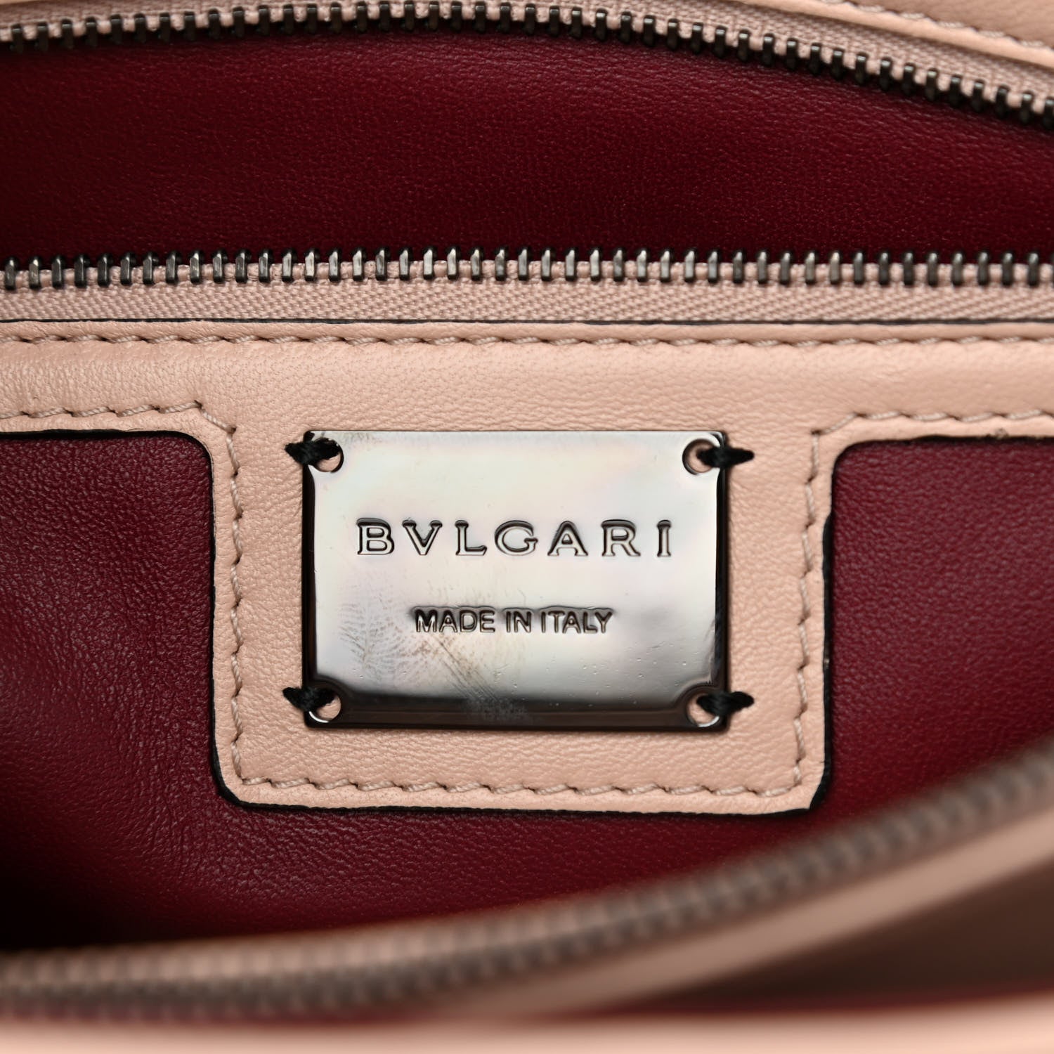 Bulgari Calfskin Studded Serpenti Forever Crossbody Bag Beige 7 of 9