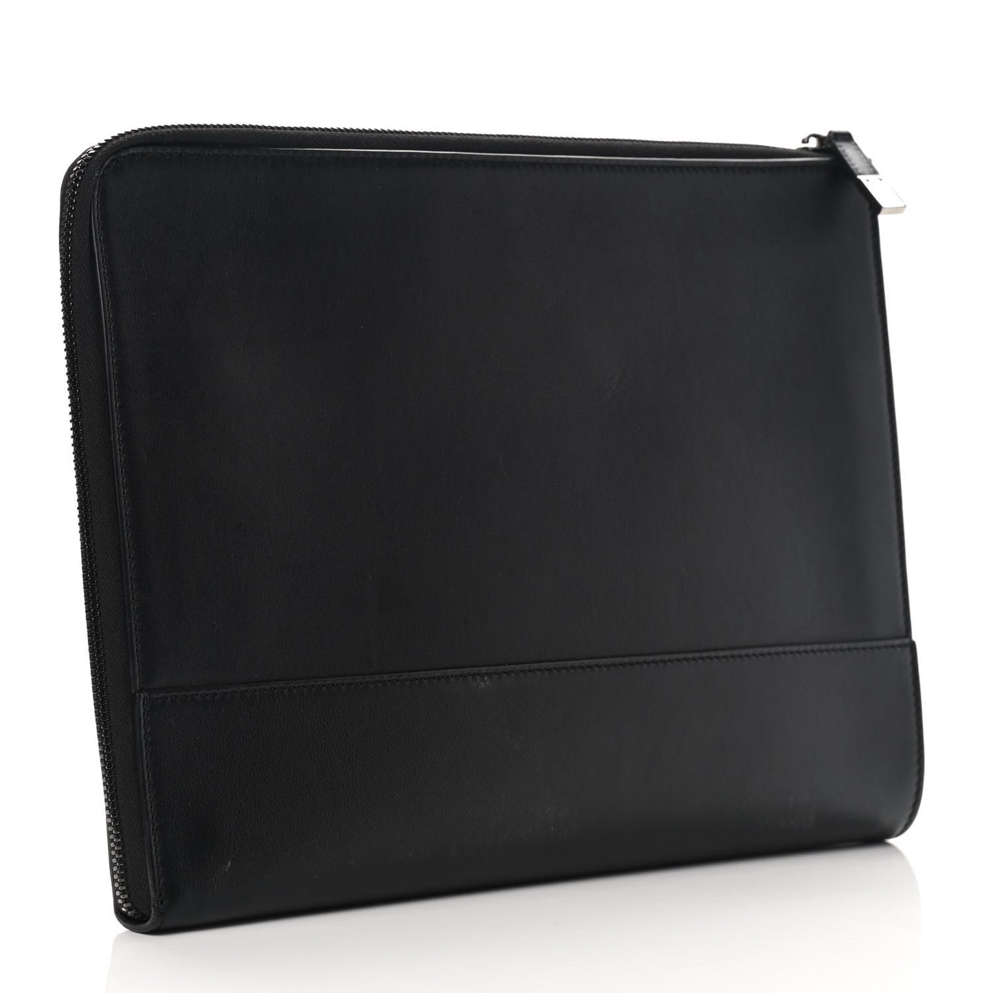 HOMME Calfskin Ribbed Document Holder Black