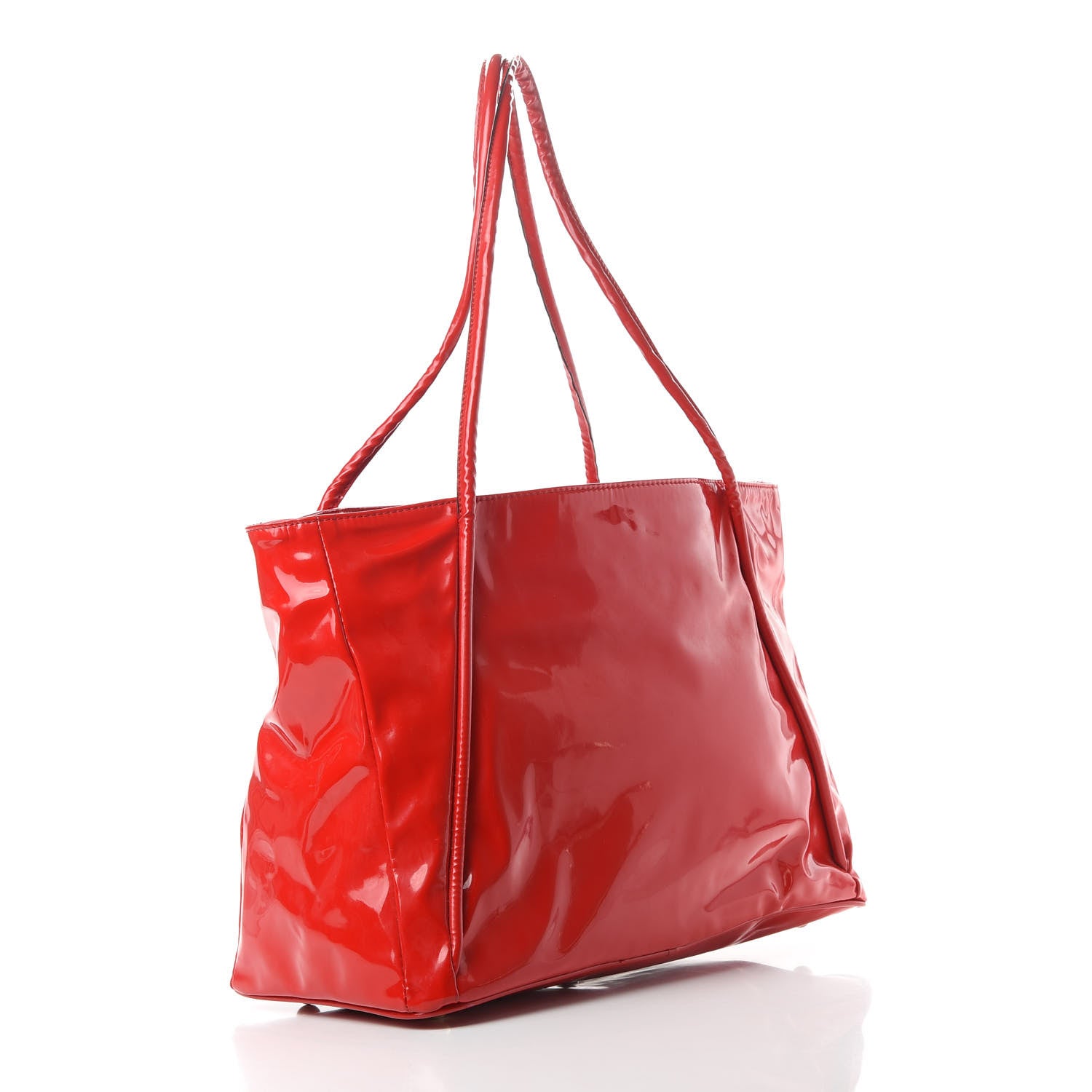 Valentino Garavani Patent Lacca Bow Tote Red 3 of 16