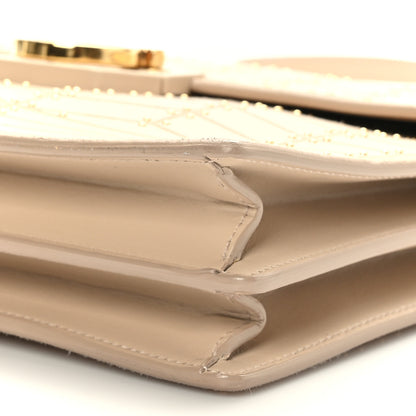 Salvatore Ferragamo Calfskin Suede Studded Aileen Shoulder Bag Beige 8 of 8