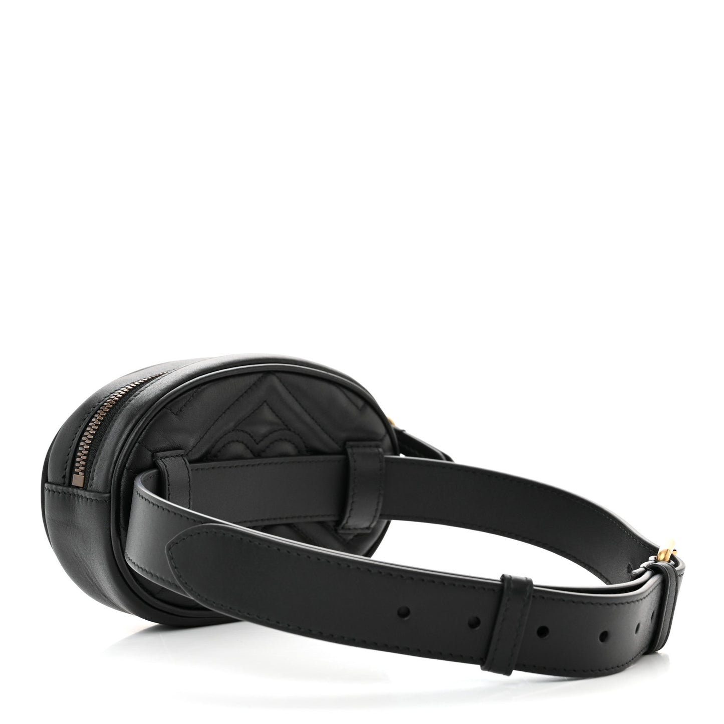 Calfskin Matelasse GG Marmont Belt Bag 75 30 Black