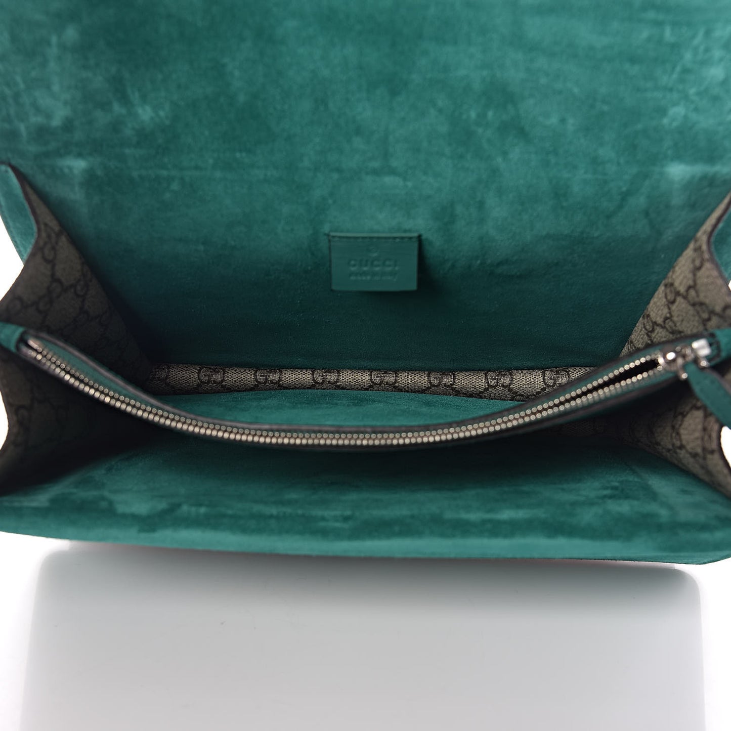 GG Supreme Monogram Embroidered Medium Dionysus Shoulder Bag Emerald
