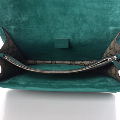 Gucci GG Supreme Monogram Embroidered Medium Dionysus Shoulder Bag Emerald 5 of 13