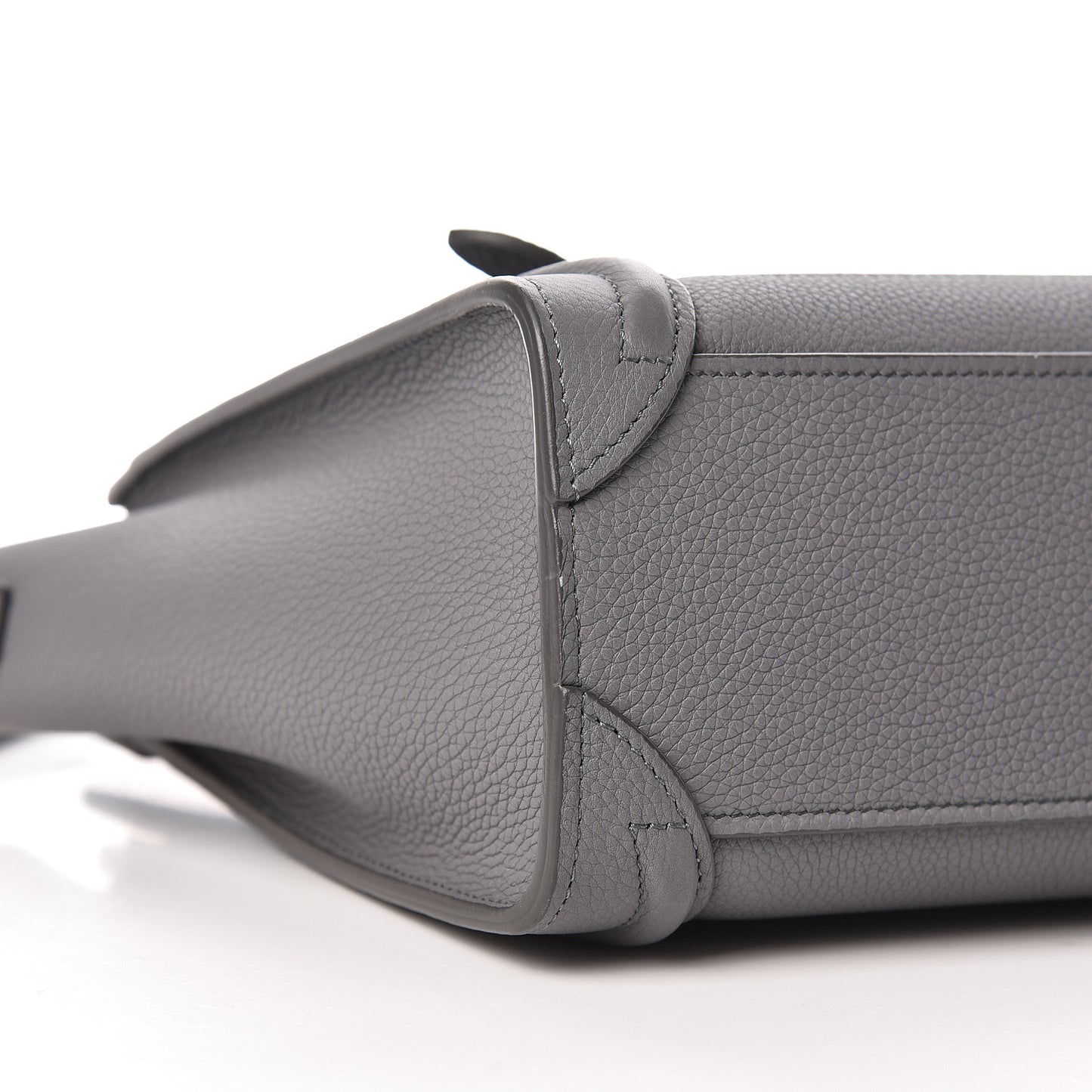 Baby Drummed Calfskin Nano Luggage Kohl