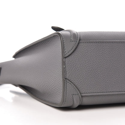 Celine Baby Drummed Calfskin Nano Luggage Kohl 9 of 10