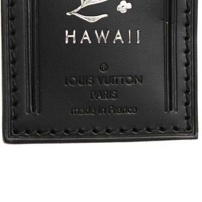 Louis Vuitton Calfskin Hawaii Luggage Tag Black 3 of 4