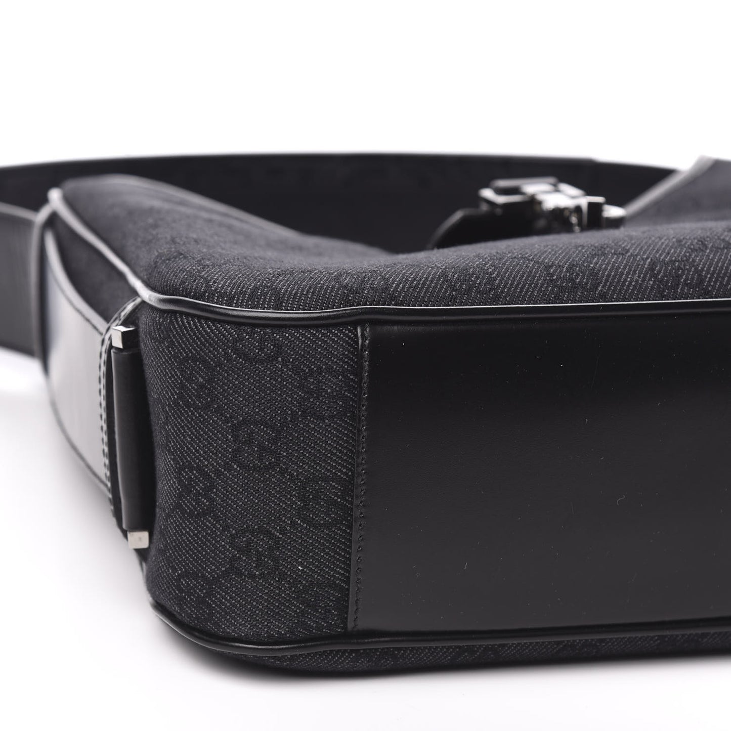 Denim Monogram Jackie O Hobo Black