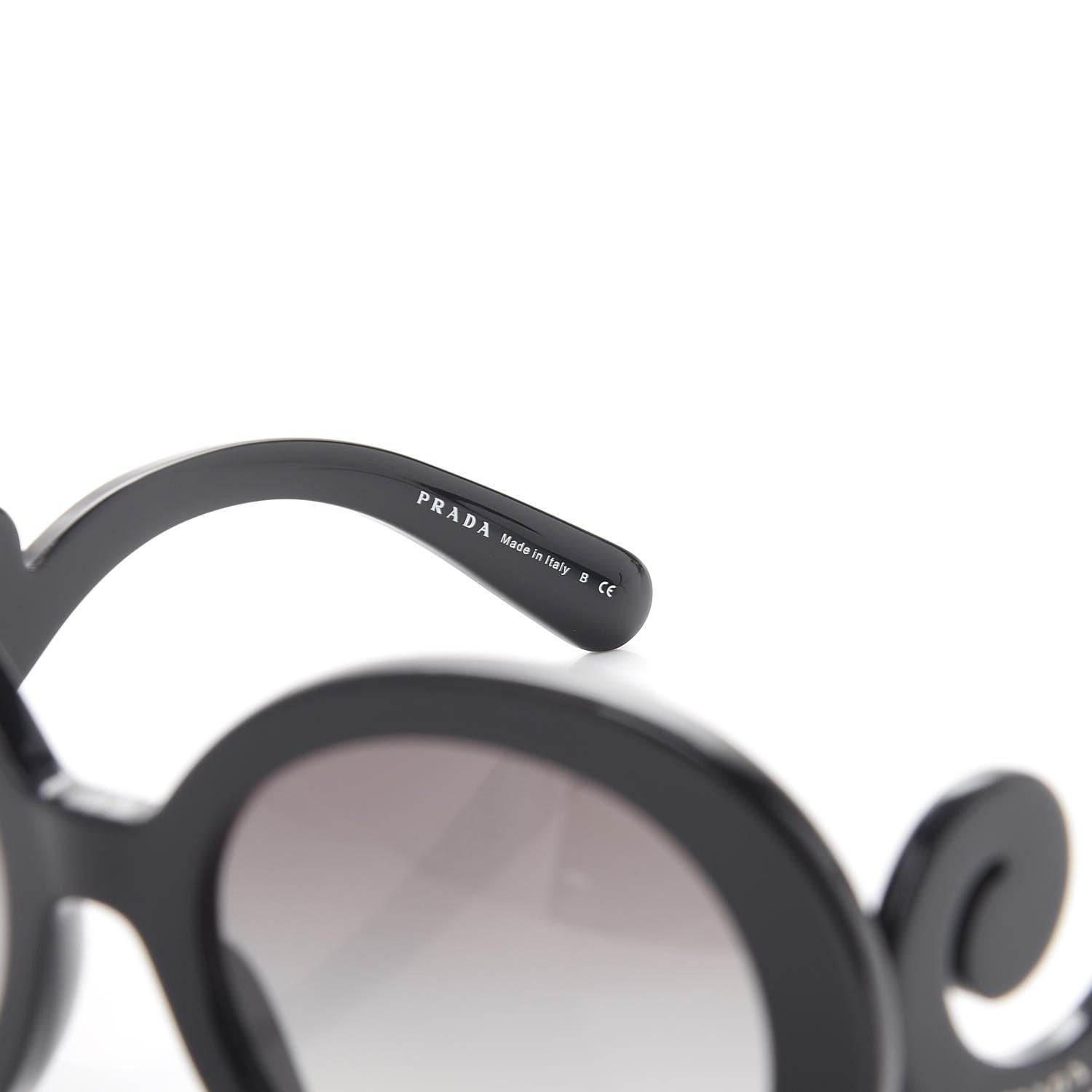 Prada Baroque Sunglasses SPR 27N Black 6 of 8