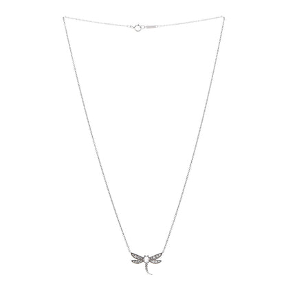Tiffany Platinum Diamond Enchant Dragonfly Pendant Necklace 3 of 6