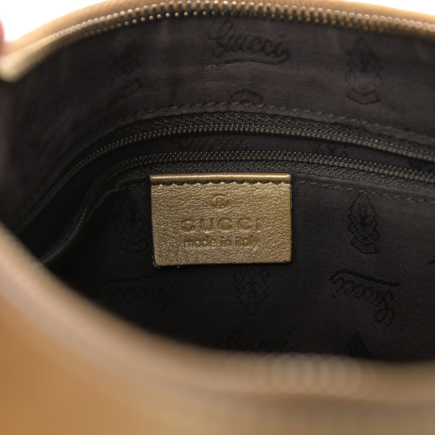 Metallic Guccissima Medium D Gold Hobo Gold