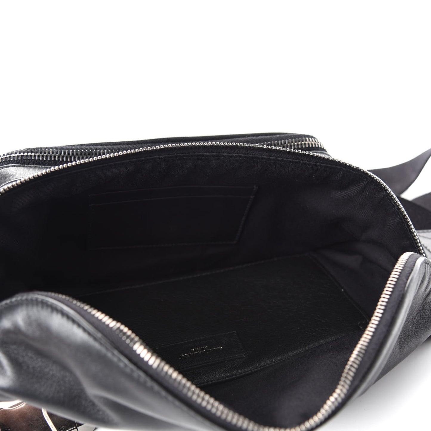 Lambskin Subway Belt Bag Black