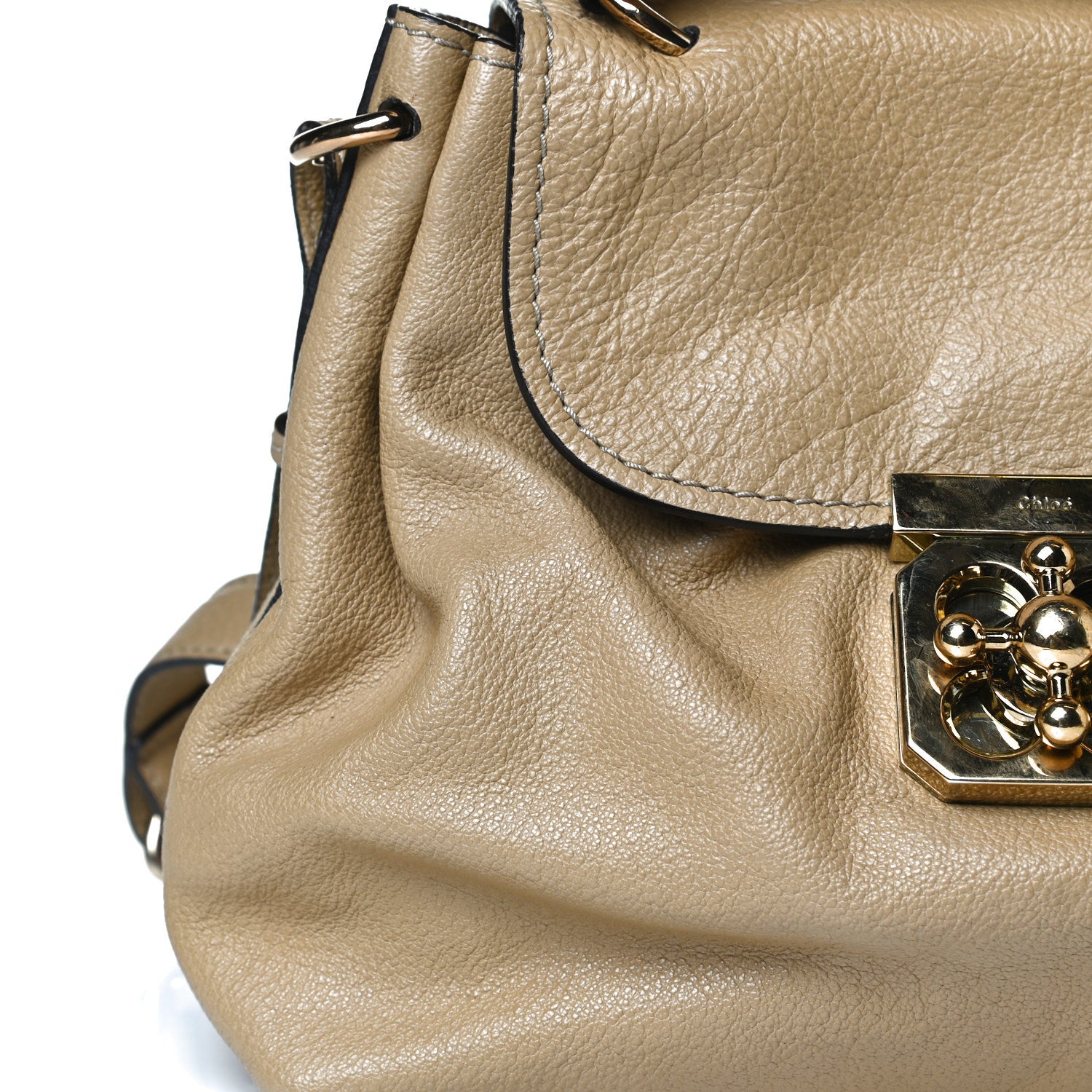 Chloe Calfskin Medium Elsie Satchel Greige 13 of 16