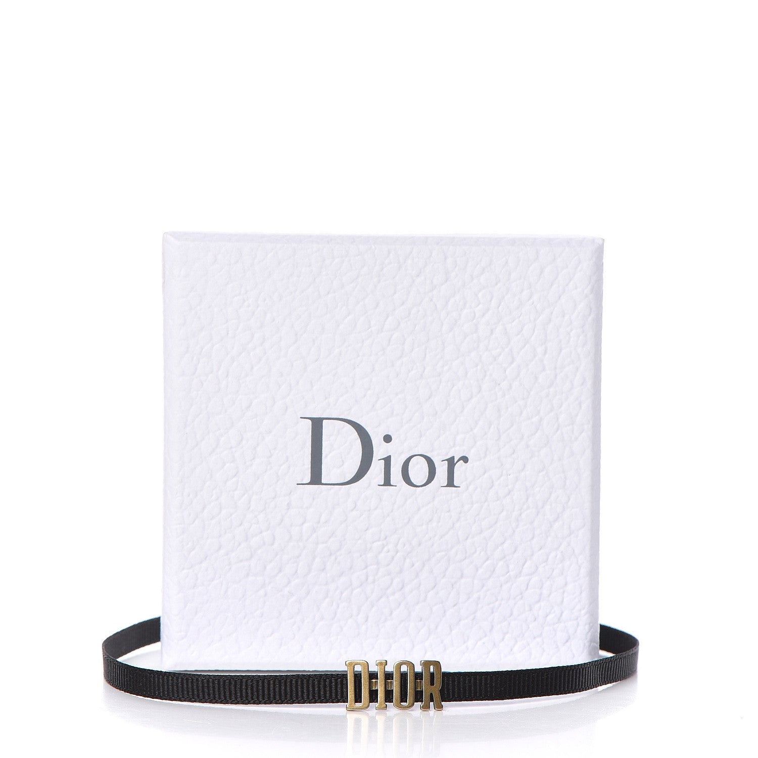 Christian Dior Grosgrain Ribbon Dior Logo Choker Necklace Black 5 of 5