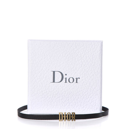 Christian Dior Grosgrain Ribbon Dior Logo Choker Necklace Black 5 of 5