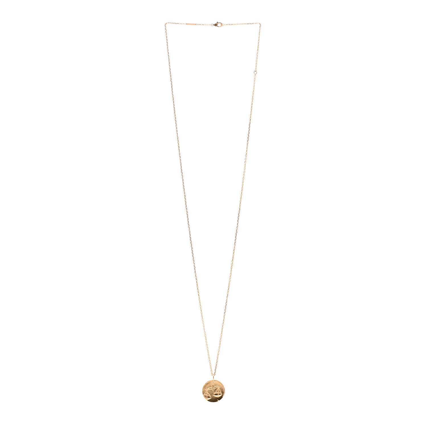 Van Cleef & Arpels 18K Yellow Gold Zodiac Libra Pendant Necklace 3 of 6