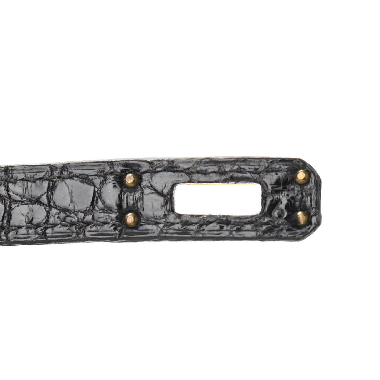 Shiny Porosus Crocodile Kelly Sellier 25 Black