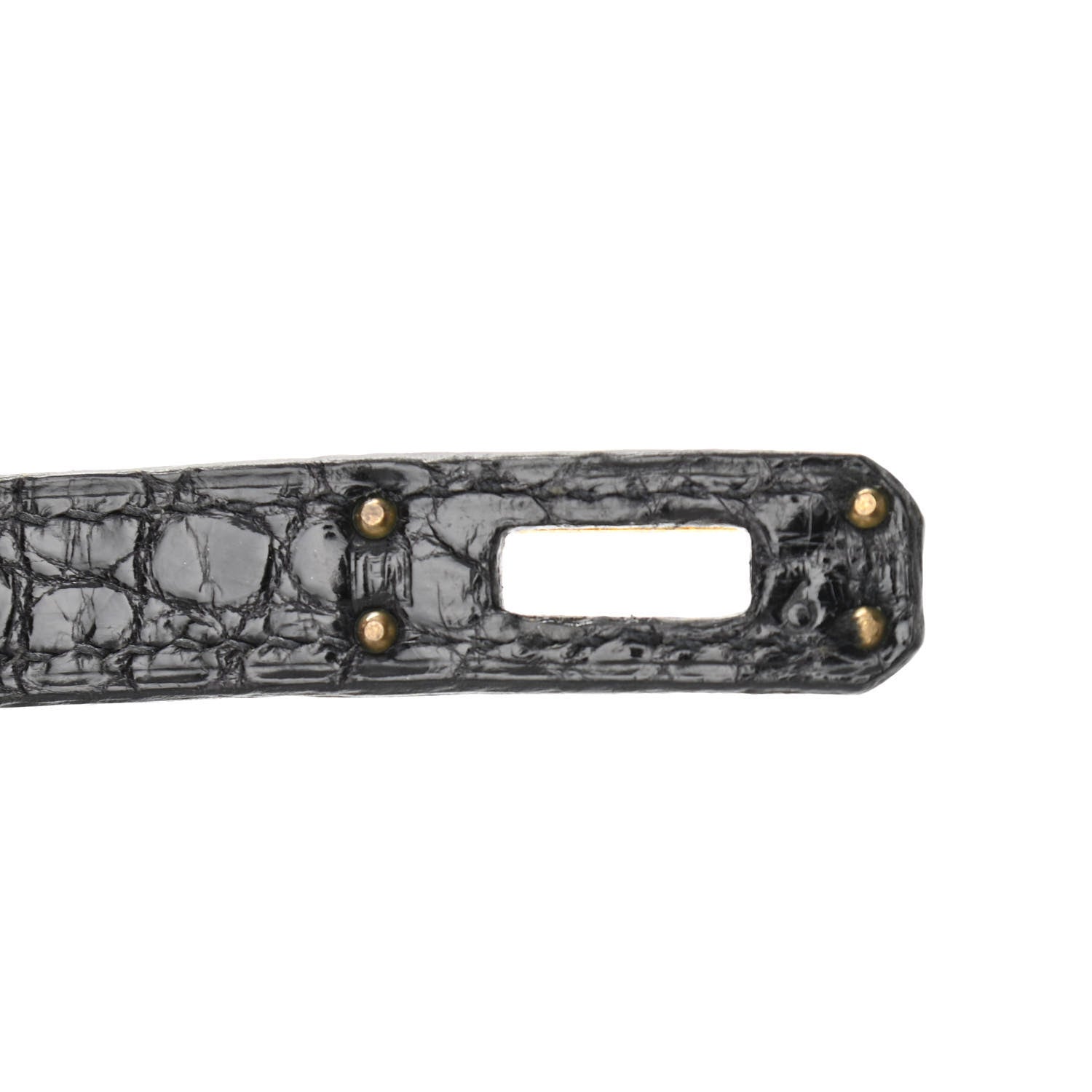 Hermes Shiny Porosus Crocodile Kelly Sellier 25 Black 7 of 18