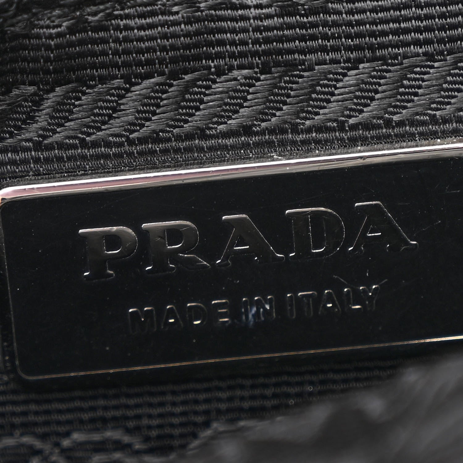 Prada Nylon Vela Saffiano Shoulder Bag Black 6 of 11